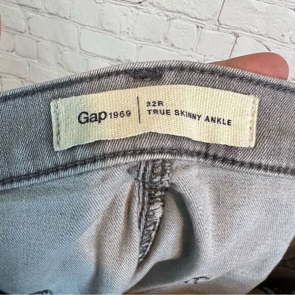 Gap True Skinny Ankle Grey Wash Jeans size 32R - Picture 8 of 8